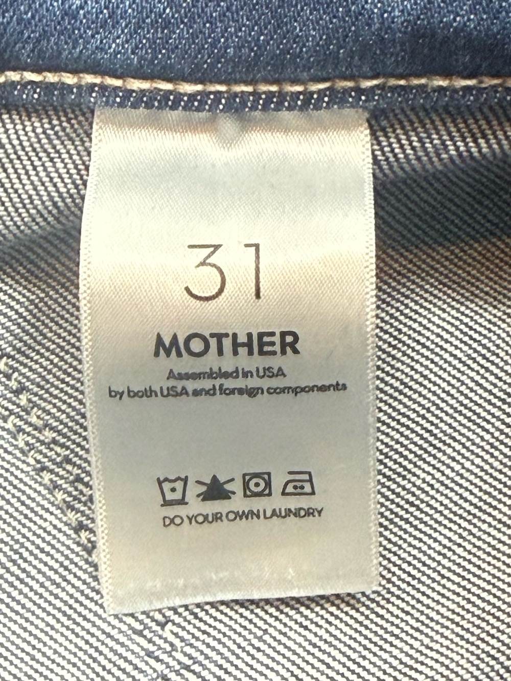 MOTHER Patch Maven Heel Wide Leg Jean 31 NWT Coastal Colors Faded Stretch Denim - Picture 14 of 16